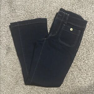 American Eagle Outfitters Women's Dark Blue Straight Leg Jeans